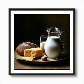 Milk And Bread 1 Art Print