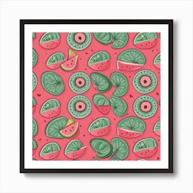 Watermelon Pattern Art Print