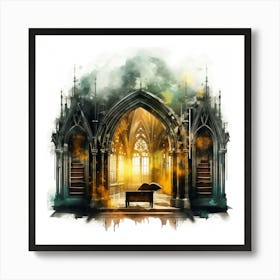 Of A Gothic Church Art Print