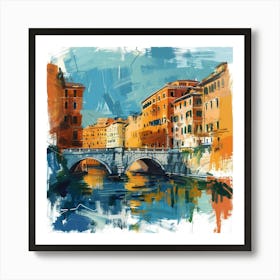 Venice Bridge Art Print