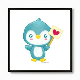 Kawaii Penguin Art Print