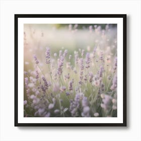 Lavender Field At Sunrise 1 Art Print