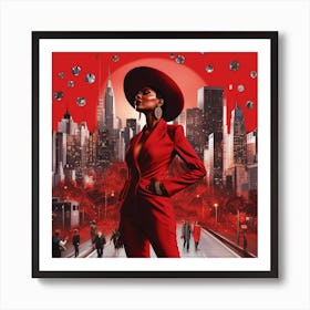 Red Dress Art Print