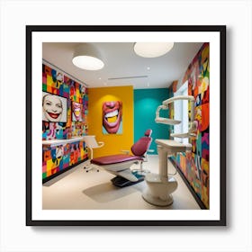 Colorful Dentist'S Office Art Print