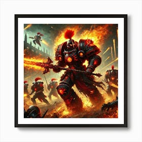 Flame Berserkers Capabilities Crimson Zealots Art Print