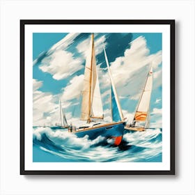 Yacht race Art Print