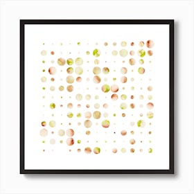 Codigo Green Brown Square Art Print