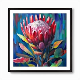 Protea Painting Art Print