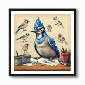 Blue Jay 12 Art Print