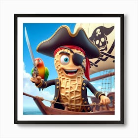 Peanut Pirate 6 Art Print