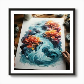 Koi Pond Art Print