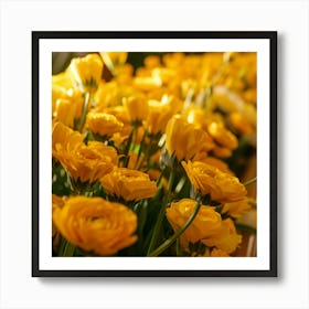 Yellow Carnations Art Print