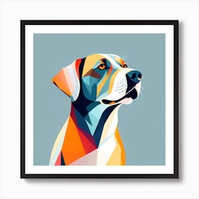 Geometric Dog, vector art, colorful dog illustration, Rhodesian Ridgeback, Vizsla, dog portrait, animal illustration, digital art, pet art, dog artwork, dog drawing, dog painting, dog wallpaper, dog background, dog lover gift, dog décor, dog poster, dog print, pet, dog Art Print