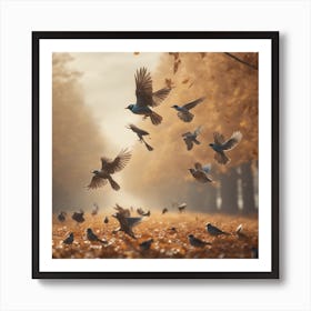 Birds In Flight 7 Art Print