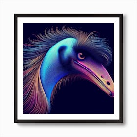 Neon Emu 3 Art Print