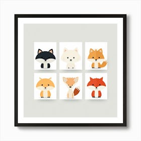 Foxes Art Print