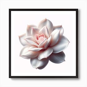 White Lotus Flower Art Print