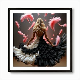 Dancer With Feathers Art Print