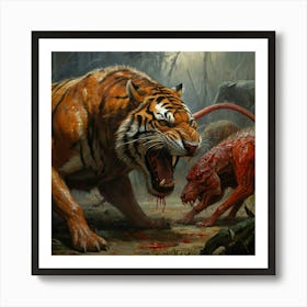 Tiger And Demon 1 Art Print