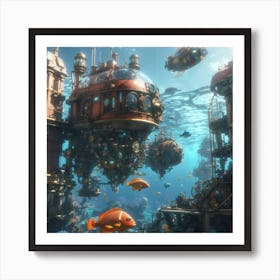 An Underwater Steampunk City 2 Poster