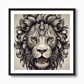 Lion Head 1 Art Print