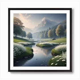 River In The Mountains 5 Art Print