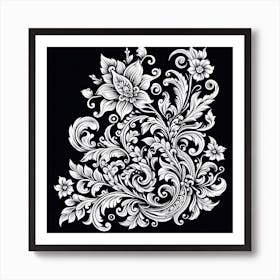 Ornate Floral Pattern Art Print