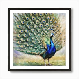 Peacock splendor Art Print