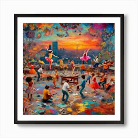 Children'S Dance Art Print