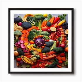 Rainbow Of Vegetables Art Print