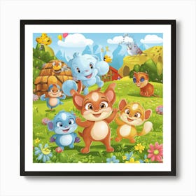 Farm Animals Art Print