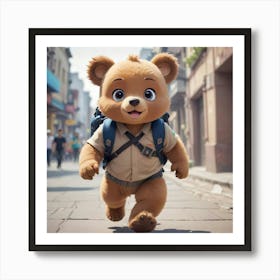 Bear Runs Home Art Print