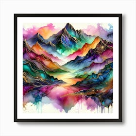 Mountains In The Sky Art Print