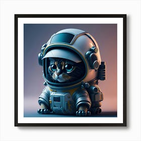 Cat Astronaut (3) Art Print