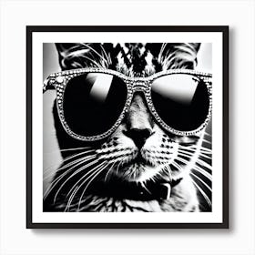 Cat In Sunglasses 13 Art Print