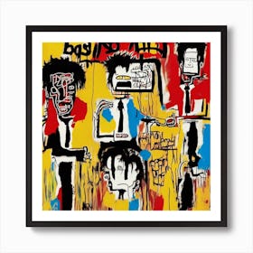 Pulp Fiction Film Basquiat Style Art Print