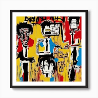 Pulp Fiction Film Basquiat Style Art Print