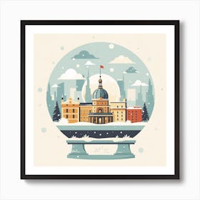 Berlin Germany 3 Snowglobe Art Print