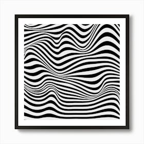 Abstract Wavy Lines 1 Art Print