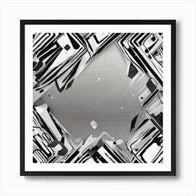 Abstract Black And White Art Print