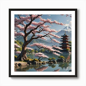 Japanese Cherry Blossoms Art Print