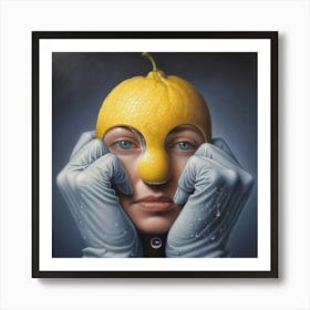 Lemon Face 1 Art Print