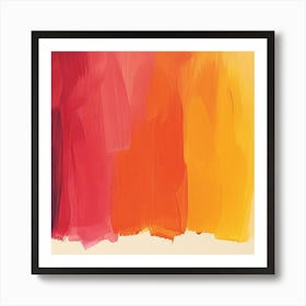 Abstract Orange Tones to Red Art Print