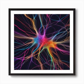 Colorful Neural Network 2 Art Print