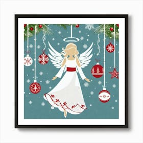 Angel Christmas Card Art Print