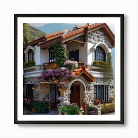 House In The Mountains Art Print