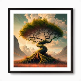 A Leafy Tree In The Middle Of Nowhere The Terri 2 Art Print