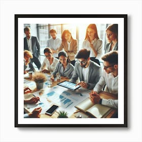 Group Of Business People Art Print