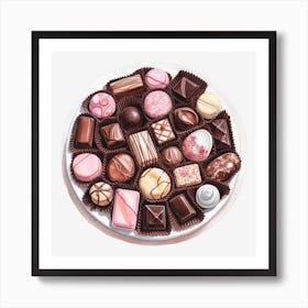 Chocolates On A Plate 12 Art Print