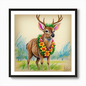 Hawaiian Deer 1 Art Print